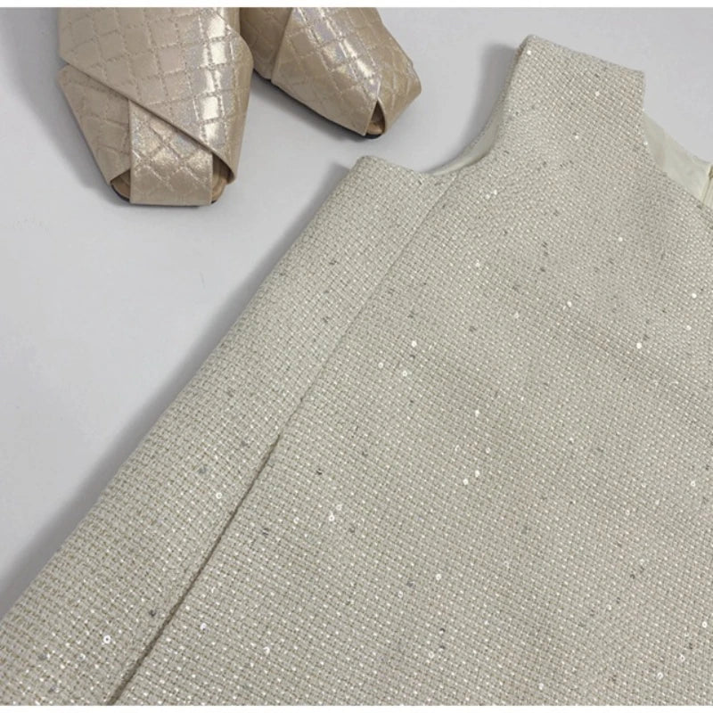 Sleeveless Strappy Sequined Mini Dress